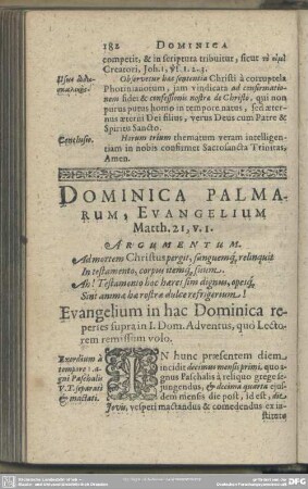 Dominica Palmarum, Evangelium Matth. 21, v. 1.
