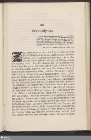 XII Vermächtnis