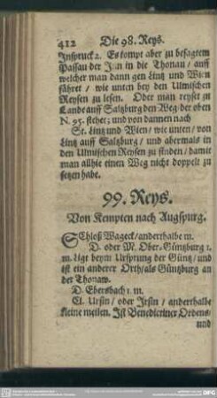 99. Reys. Von Kempten nach Augspurg
