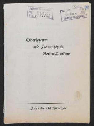 1936/37: Jahresbericht ... - 1936/37