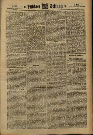Dritte Ausgabe vom Dienstag, den 13. Dezember 1910.