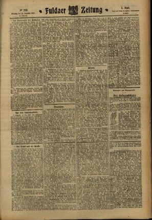 Dritte Ausgabe vom Dienstag, den 13. Dezember 1910.