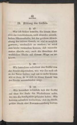 IX. Bildung des Griffels