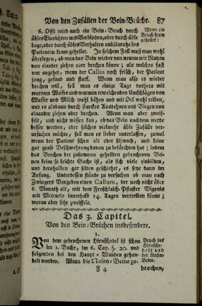 Das 3. Capitel. Von den Bein-Brüchen insbesondere.