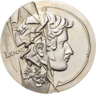 Medaille von Victor Huster zum 200. Geburtstag von Nikolaus Lenau