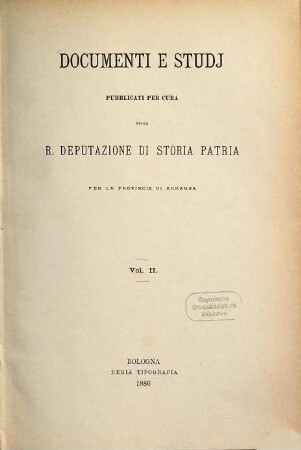 Documenti e studi, II