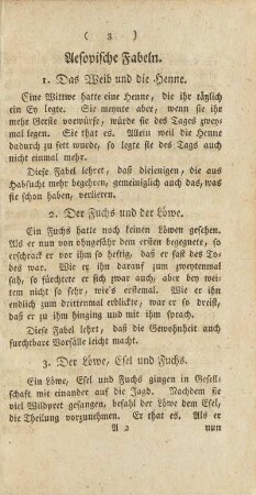 Aesopische Fabeln.