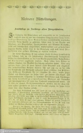 Kleinere Mitteilungen
