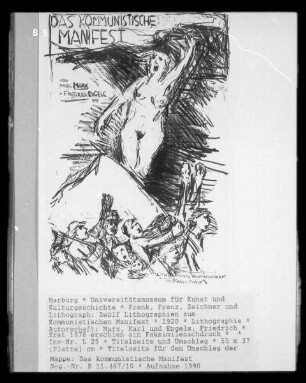 Zwölf Lithographien zum Kommunistischen Manifest — Schutzumschlag