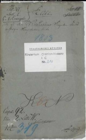 Kapitalien des Kapellenfonds zu Weidenau