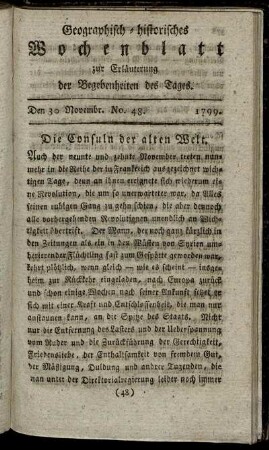 No. 48. Den 30. Novembr. 1799.