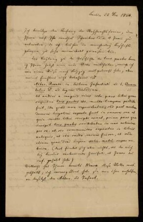 7: Brief von Friedrich August Biener an Gustav Hugo, Berlin, 22.12.1824