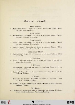 Moderne Gemälde (Nr. 1-176)