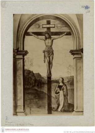 Christus am Kreuz und Heilige