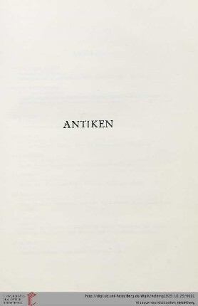 Antiken (Nr. 113-148)