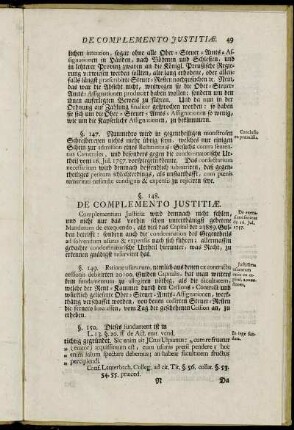 De Complemento Justiæ.