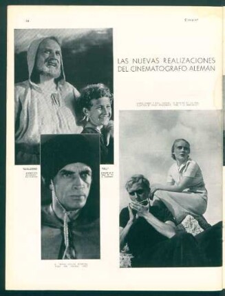 Las nuevas realizaciones del cinematógrafo alemán
