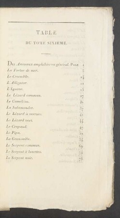 Table du tome sixieme.