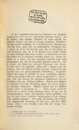 Der Einfluß deutschen Geistes auf die französische Litteratur des 19. Jahrhunderts bis 1870