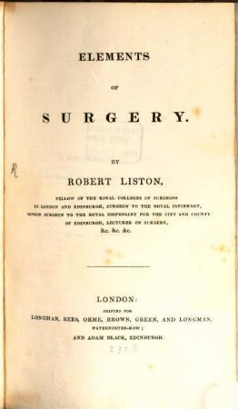 Elements of Surgery
