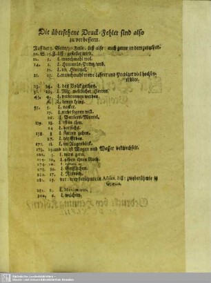 Die übersehene Druck-Fehler sind also zu verbessern