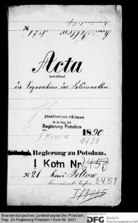 Separation der Feldmarken im Kreise Teltow