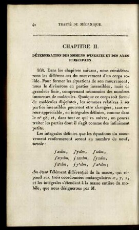 Chapitre II. Détermination des momens d'inertie et des axes principaux.