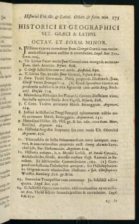 175-181, Historici Et Geographici Vet. Graeci & Latini.
