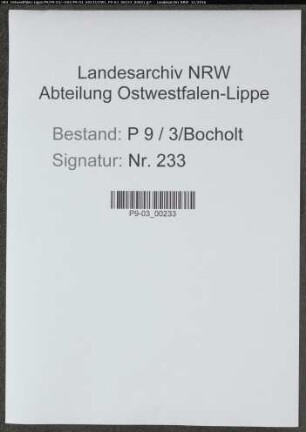 Sterberegister Standesamt Bocholt