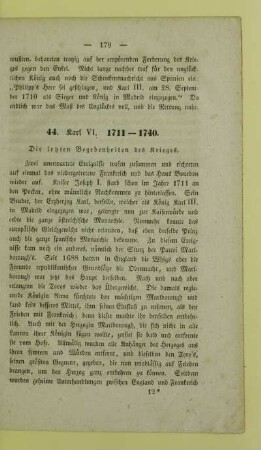 44. Karl VI. 1711-1740
