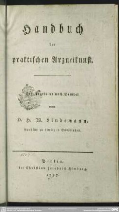 Handbuch der praktischen Arzneikunst