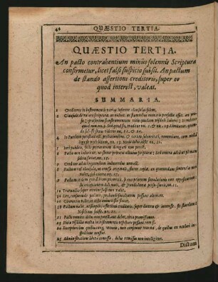 Quaestio Tertia. - Quarta.