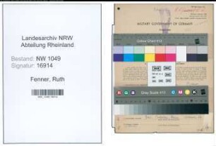 Entnazifizierung Ruth Fenner , geb. 20.05.1902 (Lehrerin)