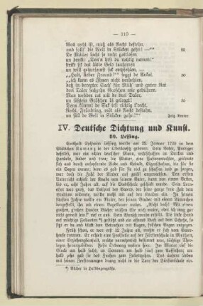 IV. Deutsche Dichtung und Kunst