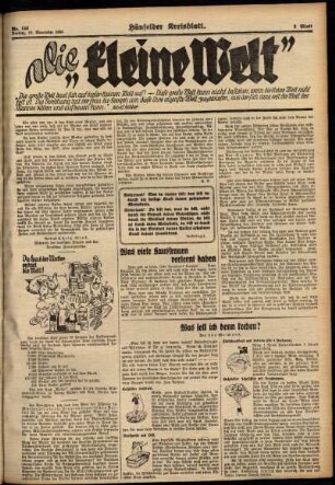 Dritte Ausgabe vom Freitag, den 16. November 1934.
