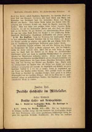 Zweiter Teil. Deutsche Geschichte im Mittelalter
