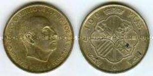 100 Pesetas, Franco