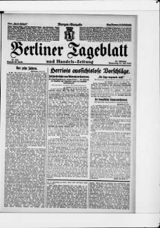 Berliner Tageblatt und Handels-Zeitung, Morgen-Ausgabe