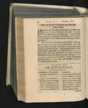 Caput VII. De Assessoribus.