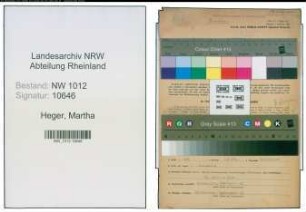 Entnazifizierung Martha Heger , geb. 13.10.1907 ()