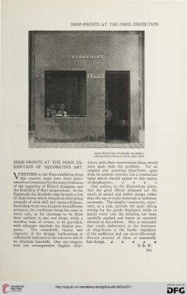 90: Shop-fronts at the Paris exhibition of decorative art