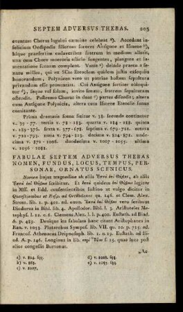 Fabulae Septem Adversus Thebas Nomen, Fundus, Locus, Tempus, Personae, Ornatus Scenicus