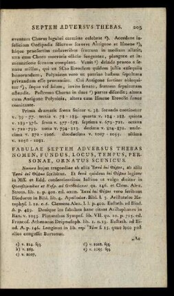 Fabulae Septem Adversus Thebas Nomen, Fundus, Locus, Tempus, Personae, Ornatus Scenicus