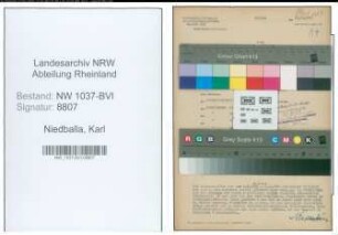 Entnazifizierung Karl Niedballa , geb. 01.02.1885 (Gastwirt)