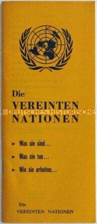 Informationsbroschüre zu den Vereinten Nationen - Sachkonvolut