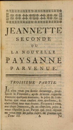 La Nouvelle Paysanne Parvenue, Ou L'Histoire De Jeannette, 3