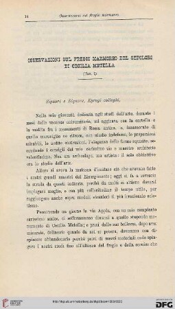 23: Osservazioni sul fregio marmoreo del sepolcro di Cecilia Metella