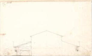 Klenze, Leo von; München; Alte Pinakothek - Gebäude (Schnitt)