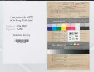 Entnazifizierung Georg Beinlich, geb. 13.09.1902 (Regierungsbeamter)
