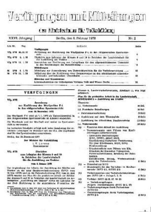 Anweisung zur Einführung des Wurfgerätes F-1 in den obligatorischen Sportunterricht : 3/78 vom 20. Dezember 1977 ; [Verfügungen]